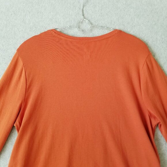 J Jill Perfect Pima M Side Button Tee Tunic Stretch Top Pullover Comfy Casual - Picture 8 of 13